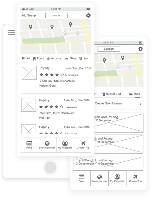 App Wireframes